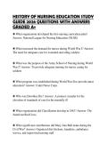HISTORY OF NURSING EDUCATION STUDY GUIDE 2026 QUESTIONS WITH ANSWERS GRADED A&plus;