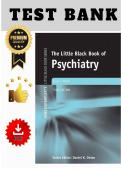 Test Bank for Little Black Book of Psychiatry Third Edition &lpar; David&nbsp;Moore&rpar; &vert; All chapters &lpar;1-16&rpar;&vert; A&plus;&nbsp;