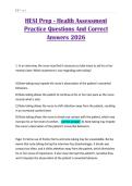 HESI Prep - Health Assessment Practice Questions And Correct Answers 2026