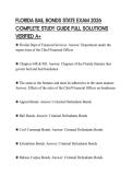 FLORIDA BAIL BONDS STATE EXAM 2026 COMPLETE STUDY GUIDE FULL SOLUTIONS VERIFIED A&plus;