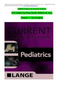 CURRENT DIAGNOSIS & TREATMENT PEDIATRICS&comma; 24TH EDITION &ndash; TEST BANK BY WILLIAM W&period; HAY JR&period; &ndash; COMPREHENSIVE PRACTICE QUESTIONS AND EXAM PREPARATION MATERIAL 
