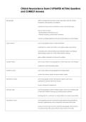 Clinical Neuroscience Exam 2 UPDATED ACTUAL Questions  and CORRECT Answers