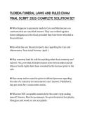 FLORIDA FUNERAL LAWS AND RULES EXAM FINAL SCRIPT 2026 COMPLETE SOLUTION SET