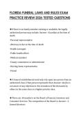 FLORIDA FUNERAL LAWS AND RULES EXAM PRACTICE REVIEW 2026 TESTED QUESTIONS