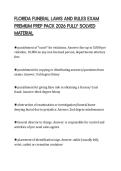 FLORIDA FUNERAL LAWS AND RULES EXAM PREMIUM PREP PACK 2026 FULLY SOLVED MATERIAL