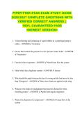 PIPEFITTER STAR EXAM STUDY GUIDE  2026&sol;2027 COMPLETE QUESTIONS WITH  VERIFIED CORRECT ANSWERS &vert;&vert;  100&percnt; GUARANTEED PASS  <NEWEST VERSION> 
