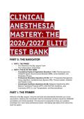 2026&sol;2027 Ultimate Test Bank&colon; Clinical Anesthesia 9th Edition by Barash&comma; Cullen&comma; and Stoelting