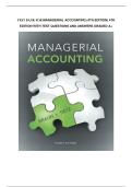 Test bank for Managerial Accounting &lpar;4th Edition&rpar; 4th Edition with test questions and answers graded A&plus;