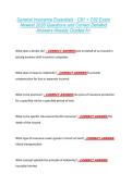 General Insurance Essentials - C81 &plus; C82 Exam  Newest 2026 Questions and Correct Detailed  Answers Already Graded A&plus; 