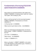 Fundamentals of Surveying &lpar;FS&rpar; EXAM QUESTIONS WITH ANSWERS