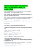 USAHS NEUROSCIENCE TEST &num;5 QUESTIONS WITH COMPLETE SOLUTIONS