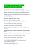 INTERMEDIATE RIGGING EXAM QUESTIONS AND ANSWERS
