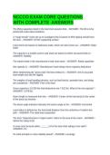 NCCCO EXAM CORE QUESTIONS WITH COMPLETE  ANSWERS