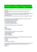 NCCCO MOBILE CRANE EXAMINATION QUESTIONS WITH CORRECT ANSWERS
