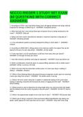 NCCCO RIGGER 1 STUDY SET EXAM  &lpar;60 QUESTIONS WITH CORRECT ANSWERS&rpar;