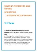 Rosdahl Basic Nursing Test Bank 12th Ed &vert; Nursing Fundamentals MCQs &vert; NCLEX-PN Clinical Judgment Questions &vert; Nursing TestBank2026