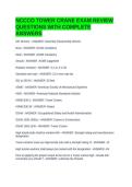 NCCCO TOWER CRANE EXAM REVIEW QUESTIONS WITH COMPLETE ANSWERS