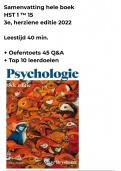 Samenvatting Psychologie Marc Brysbaert - 3e editie 2022 &plus; oefentoets &plus; videos en meer &sol; 9789463936965 &sol; 