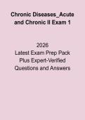 Acute and Chronic II Exam 1 Study Guide &ndash; Nursing Revision Notes&comma; Practice Questions and Exam Prep Bundle 2026