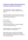 310 Elsevier Adaptive Quizzing Endocrine Alterations questions with answers