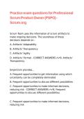 Practice exam questions for Professional Scrum Product Owner &lpar;PSPO&rpar; - Scrum&period;org&comma;