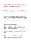 Orofacial Anatomy II Final Exam Review QUESTIONS WITH ANSWERS