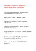 Anatomy Final Exam - Semester 2 QUESTIONS WITH ANSWERS&period;