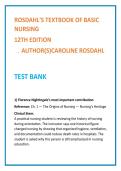 Rosdahl&rsquo;s Basic Nursing Test Bank &lpar;12th Ed&rpar; &vert; LPN&sol;LVN NCLEX-PN Practice &vert; Nursing Fundamentals MCQs & Clinical Judgment Questions