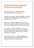 Module 03 Vulnerability Management exam questions with answers
