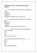 DMS 400 OB&sol;GYN WK 5 Questions With Complete Solutions