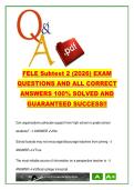 FELE Subtest 2 EDU402 University Exam Prep 250 Questions Leadership&comma; School Law&comma; Curriculum&comma; Data Analysis