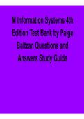 M Information Systems 4th Edition Test Bank by Paige Baltzan &ndash; Questions and Answers Study Guide &lpar;2026 Update&rpar;