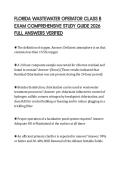 FLORIDA WASTEWATER OPERATOR CLASS B EXAM COMPREHENSIVE STUDY GUIDE 2026 FULL ANSWERS VERIFIED
