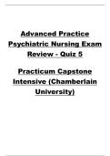 Advanced Practice Psychiatric Nursing Exam Review&colon; Geriatric & Psychopharmacology Quiz