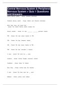 Central Nervous System & Peripheral Nervous System &plus; Quiz 1 Questions and Answers