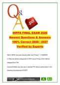 HIPAA Final Exam HCA301 University Exam Prep 120 Questions Privacy Rule&comma; Security Rule&comma; PHI Compliance