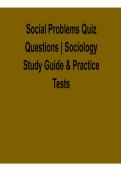 Social Problems Quiz Questions &ndash; Sociology Study Guide & Practice Tests &lpar;2026 Update&rpar;