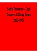 Social Problems &ndash; Quiz Answers & Study Guide &lpar;2026&ndash;2027 Update&rpar;