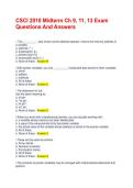 CSCI 2010 Midterm Ch 9&comma; 11&comma; 13 Exam Questions And Answers