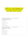 CAMRT Prep - Patient Management with All Correct & 100&percnt; Verified Answers &vert;Latest Update &vert;Already Graded A&plus;