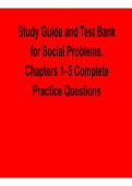 Study Guide and Test Bank for Social Problems&comma; Chapters 1&ndash;5 &ndash; Complete Practice Questions &lpar;2026 Update&rpar;