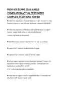 FNDH 400 EXAMS 2026 BUNDLE COMPILATION ACTUAL TEST PAPERS COMPLETE SOLUTIONS VERIFIED