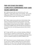 FNDH 400 EXAMS 2026 BUNDLE COMPILATION COMPREHENSIVE STUDY GUIDE SOLVED QUESTION SET