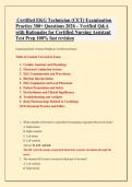 Certified EKG Technician &lpar;CET&rpar; Examination Practice 300&plus; Questions 2026 &ndash; Verified Q&A  with Rationales for Certified Nursing Assistant  Test Prep 100&percnt; fast revision