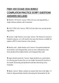 FNDH 400 EXAMS 2026 BUNDLE COMPILATION PRACTICE SCRIPT QUESTIONS ANSWERS INCLUDED
