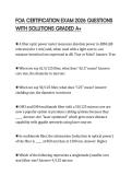 FOA CERTIFICATION EXAM 2026 QUESTIONS WITH SOLUTIONS GRADED A&plus;