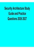 Security Architecture Study Guide and Practice Questions &lpar;2026&ndash;2027 Update&rpar;