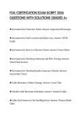 FOA CERTIFICATION EXAM SCRIPT 2026 QUESTIONS WITH SOLUTIONS GRADED A&plus;