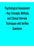 Psychological Assessment &ndash; Key Concepts&comma; Methods&comma; and Clinical Interview Techniques with Verified Questions &lpar;2026 Update&rpar;