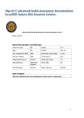 Wgu D117 Advanced Health Assessment Documentation Form&vert;2026 Update With Complete Solution 